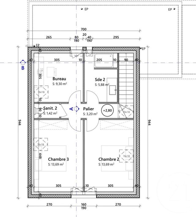 terrain à vendre - 623.0 m2 - ST ARMEL - 56 - BRETAGNE - Century 21 Sarz'Eau Immobilier